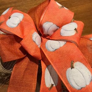 Pumpkin Spice Bow Premade DIY Wreath Package Bow Final Sale Item